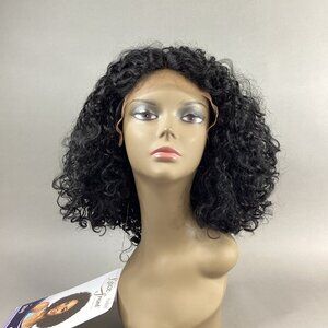 Shay Short Curly #1 Jet Black Synthetic Lace Front Wig